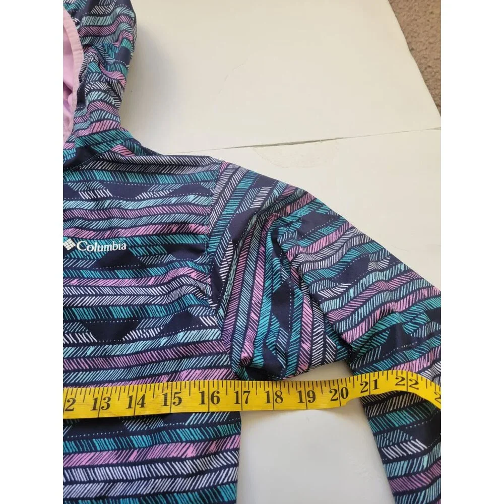 NWOT Columbia Pixel Grabber Reversible Jacket Girl Size M Outer Wear Lightwight - Picture 10 of 12